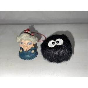 STUDIO GHIBLI SPIRITED AWAY YUBABA MINI FIGURE PHONW CHRM & SUSUWATARI PIN